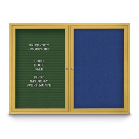 United Visual Products Corkboard, Apricot/Gold, 42" x 32" UV4035-GOLD-APRICOT